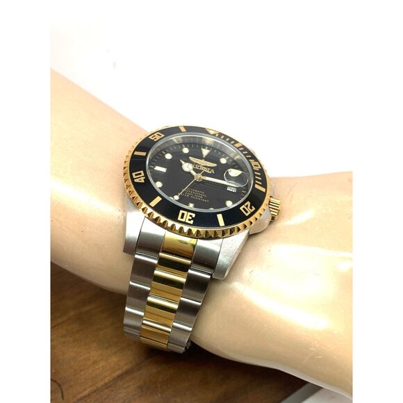 Invicta Men's Watch 36973 Pro Diver Automatic Black Dial Two Tone Steel 44mm - Picture 6 of 15